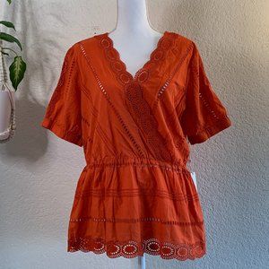 💕 Boho Eyelet Festival Babydoll Blouse